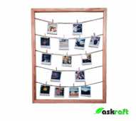 Askraft Frame Bingkai Foto Stand Polaroid Kayu Solid